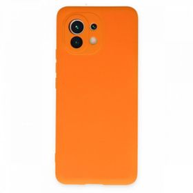 BSSM Xiaomi Mi 11 Kılıf Nano İçi Kadife Silikon Turuncu Kılıf