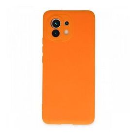 BSSM Xiaomi Mi 11 Kılıf Nano İçi Kadife Silikon Turuncu Kılıf