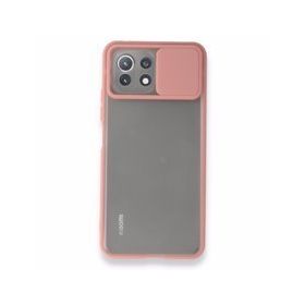 BSSM Xiaomi Mİ 11 Lite Palm Buzlu Kamera Sürgülü Silikon Pembe Kılıf