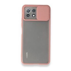 BSSM Xiaomi Mİ 11 Lite Palm Buzlu Kamera Sürgülü Silikon Pembe Kılıf