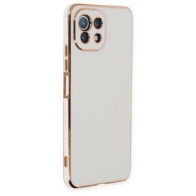 BSSM Xiaomi Mi 11 Lite Volet Silikon Beyaz Kılıf