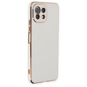 BSSM Xiaomi Mi 11 Lite Volet Silikon Beyaz Kılıf