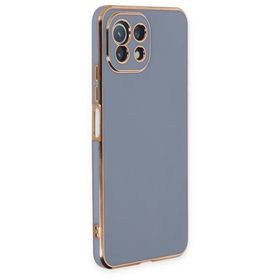 BSSM Xiaomi Mi 11 Lite Volet Silikon Mavi Kılıf
