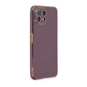 BSSM Xiaomi Mi 11 Lite Volet Silikon Mor Kılıf