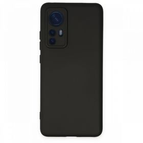 BSSM Xiaomi Mi 12 Nano İçi Kadife Siyah Silikon Kılıf