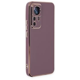 BSSM Xiaomi Mi 12T Pro Volet Silikon Mor Kılıf