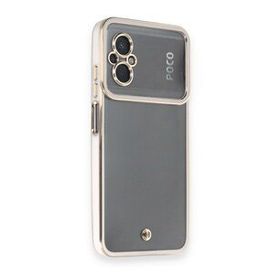 BSSM Xiaomi Poco M5 Liva Lens Silikon Beyaz Kılıf