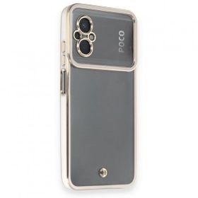 BSSM Xiaomi Poco M5 Liva Lens Silikon Beyaz Kılıf
