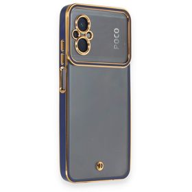 BSSM Xiaomi Poco M5 Liva Lens Silikon Mavi Kılıf