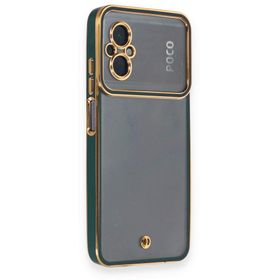 BSSM Xiaomi Poco M5 Liva Lens Silikon Yeşil Kılıf