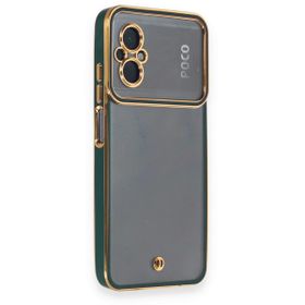 BSSM Xiaomi Poco M5 Liva Lens Silikon Yeşil Kılıf