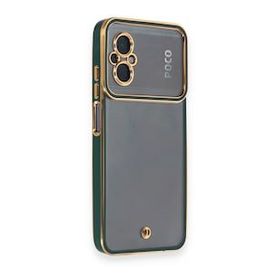 BSSM Xiaomi Poco M5 Liva Lens Silikon Yeşil Kılıf