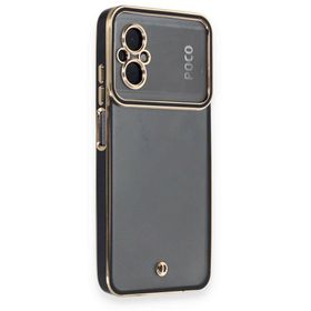 BSSM Xiaomi Poco M5 Liva Lens Siyah Silikon Kılıf