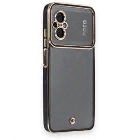 BSSM Xiaomi Poco M5 Liva Lens Siyah Silikon Kılıf