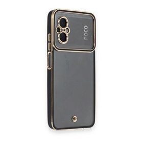 BSSM Xiaomi Poco M5 Liva Lens Siyah Silikon Kılıf