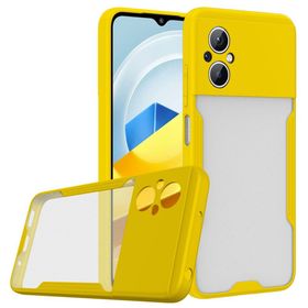 BSSM Xiaomi Poco M5 Platin Silikon Sarı Kılıf