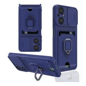 BSSM Xiaomi Poco M5 Zuma Kartvizitli Yüzüklü Silikon Lacivert Kılıf