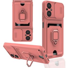 BSSM Xiaomi Poco M5 Zuma Kartvizitli Yüzüklü Silikon Pembe Kılıf
