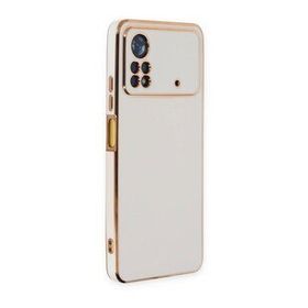 BSSM Xiaomi Poco X4 Pro 5G Volet Silikon Beyaz Cep Telefonu Kılıfı