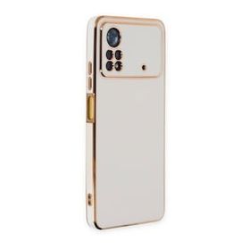 BSSM Xiaomi Poco X4 Pro 5G Volet Silikon Beyaz Cep Telefonu Kılıfı