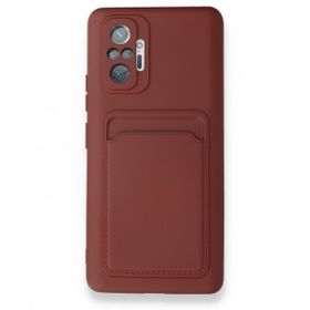 BSSM Xiaomi Redmi Note 10 Pro Kelvin Kartvizitli Silikon Bordo Kılıf