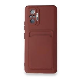 BSSM Xiaomi Redmi Note 10 Pro Kelvin Kartvizitli Silikon Bordo Kılıf