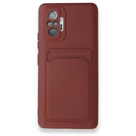 BSSM Xiaomi Redmi Note 10 Pro Kelvin Kartvizitli Silikon Bordo Kılıf