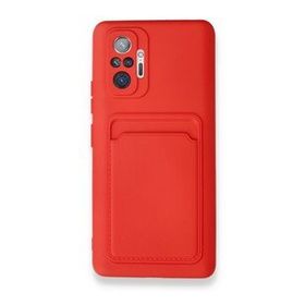 BSSM Xiaomi Redmi Note 10 Pro Kelvin Kartvizitli Silikon Kırmızı Kılıf