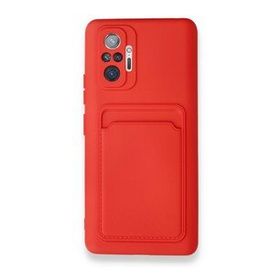 BSSM Xiaomi Redmi Note 10 Pro Kelvin Kartvizitli Silikon Kırmızı Kılıf