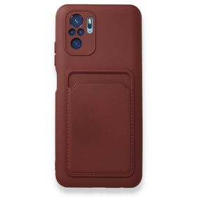 BSSM Xiaomi Redmi Note 10S Kelvin Kartvizitli Silikon Bordo Cep Telefonu Kılıfı