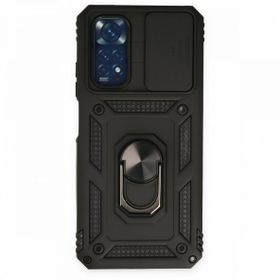 BSSM Xiaomi Redmi Note 11 Pars Lens Yüzüklü Siyah Silikon Kılıf