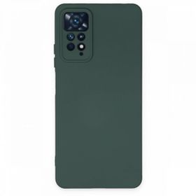BSSM Xiaomi Redmi Note 11 Pro Nano İçi Kadife Silikon Koyu Yeşil Kılıf