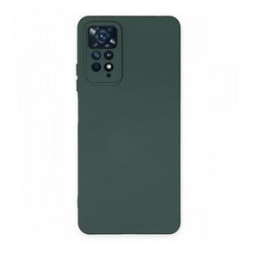 BSSM Xiaomi Redmi Note 11 Pro Nano İçi Kadife Silikon Koyu Yeşil Kılıf