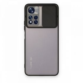 BSSM Xiaomi Redmi Note 11 Pro Plus 5G Palm Buzlu Kamera Sürgülü Siyah Silikon Kılıf