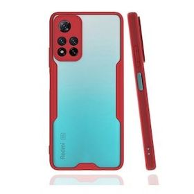 BSSM Xiaomi Redmi Note 11 Pro Plus 5G Platin Silikon Kırmızı Kılıf