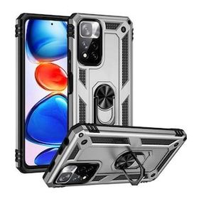 BSSM Xiaomi Redmi Note 11 Pro Plus 5G Sofya Yüzüklü Silikon Kapak Gümüş Kılıf