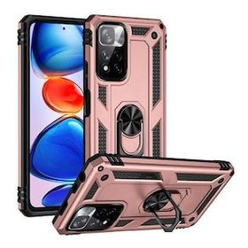 BSSM Xiaomi Redmi Note 11 Pro Plus 5G Sofya Yüzüklü Silikon Kapak Rose Kılıf