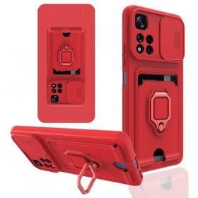 BSSM Xiaomi Redmi Note 11 Pro Plus 5G Zuma Kartvizitli Yüzüklü Silikon Kırmızı Kılıf