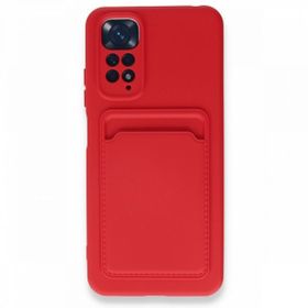 BSSM Xiaomi Redmi Note 11S Kelvin Kartvizitli Silikon Kırmızı Kılıf