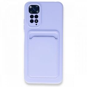 BSSM Xiaomi Redmi Note 11S Kelvin Kartvizitli Silikon Lila Kılıf