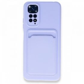 BSSM Xiaomi Redmi Note 11S Kelvin Kartvizitli Silikon Lila Kılıf
