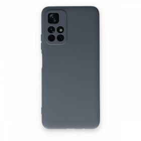 BSSM Xiaomi Redmi Note 11T Nano içi Kadife Silikon Gri Kılıf