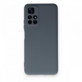 BSSM Xiaomi Redmi Note 11T Nano içi Kadife Silikon Gri Kılıf