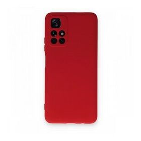 BSSM Xiaomi Redmi Note 11T Nano İçi Kadife Silikon Kırmızı Kılıf