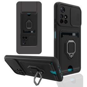 BSSM Xiaomi Redmi Note 11T Zuma Kartvizitli Yüzüklü Siyah Silikon Kılıf