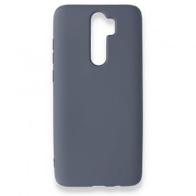 BSSM Xiaomi Redmi Note 8 Pro Nano İçi Kadife Silikon Gri Kılıf