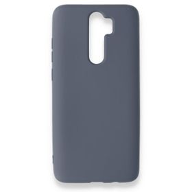 BSSM Xiaomi Redmi Note 8 Pro Nano İçi Kadife Silikon Gri Kılıf