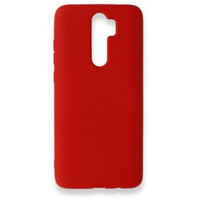 BSSM Xiaomi Redmi Note 8 Pro Nano İçi Kadife Silikon Kırmızı Kılıf