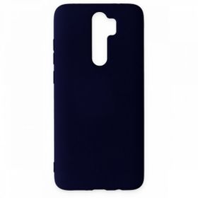 BSSM Xiaomi Redmi Note 8 Pro Nano İçi Kadife Silikon Lacivert Kılıf
