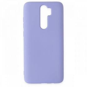 BSSM Xiaomi Redmi Note 8 Pro Nano İçi Kadife Silikon Lila Kılıf